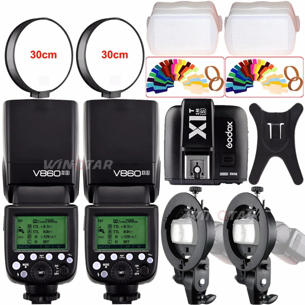 Вспышка Godox V860II TTL Speedlite GN60 HSS 1/8000s с литий ионной батареей и фотовспышкой для Canon Nikon