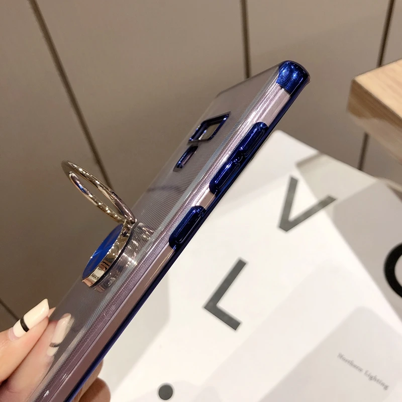 Чехол с металлическим кольцом для Samsung A20 A50 A70 A40 M10 M20 M30 Магнитный чехол-держатель