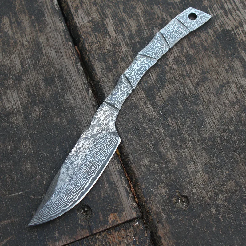 Нож из нержавеющей стали с фиксированным лезвием ручной клинок дамасской для