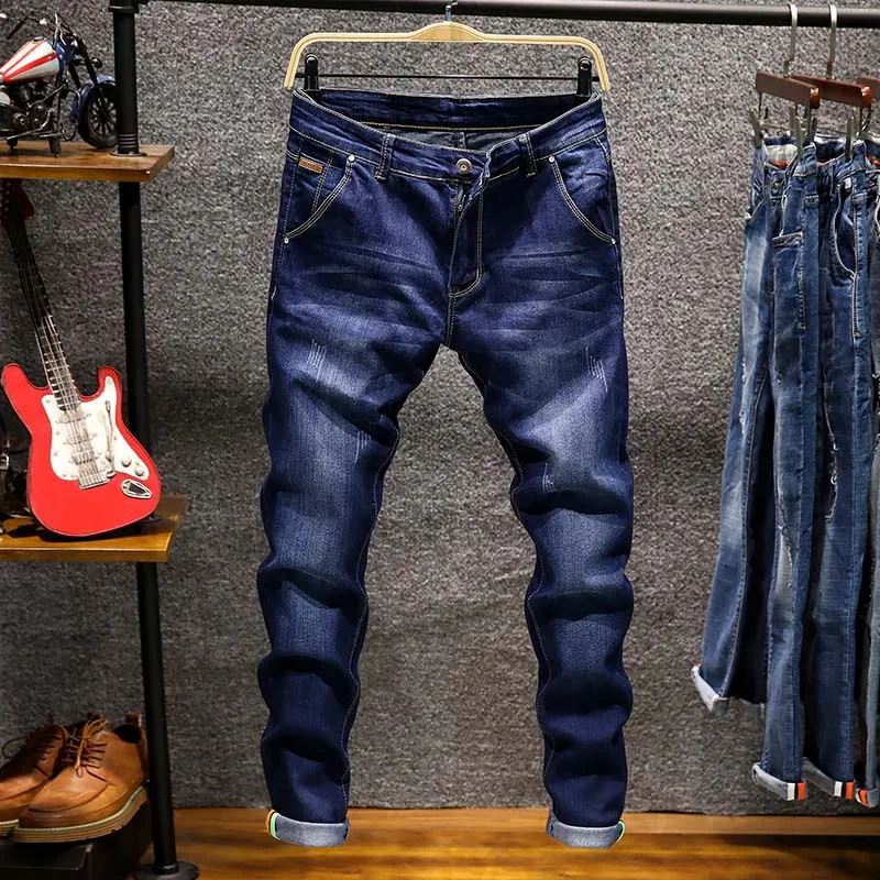 Мужские джинсы AIRGRACIAS Классические облегающие в винтажном стиле 5 цветов 2019 |