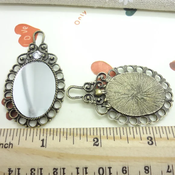 2 шт. зеркальные подвески из цинкового сплава | Украшения и аксессуары