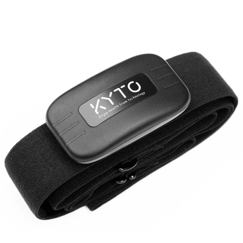 KYTO монитор сердечного ритма нагрудный ремень Bluetooth 4,0 Пояс Фитнес умный датчик водонепроницаемый оборудование для спортзала Спорт на открытом воздухе - Цвет: Black