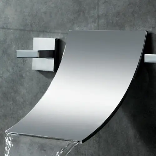 Бесплатная доставка современный водопад настенный хромированный смеситель для