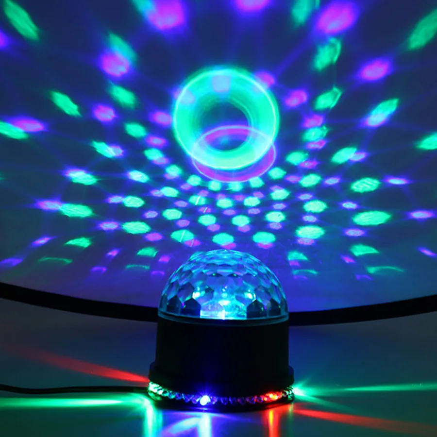 Светодиодный диско светильник RGB с голосовым управлением Хрустальный волшебный