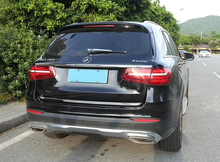 Для benz glc хромированная Декоративная полоса для задней двери ABS серебряное
