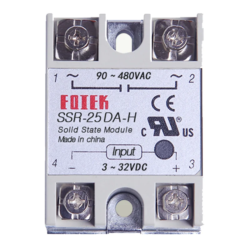 Твердотельное реле FOTEK SSR 25DA H 25A 3 32V DC TO 90 480V AC электронный переключатель|solid state