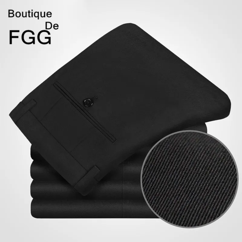 Мужская брендовая одежда для работы офисный костюм на плоской подошве черного