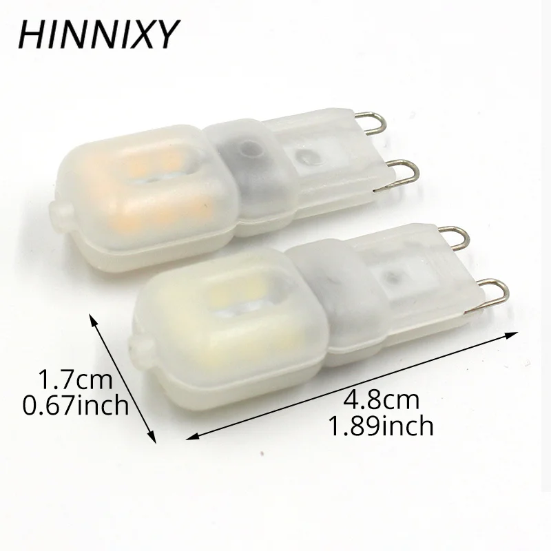 Hinnixy 5 шт./лот светодиодные лампы G9 Теплый белый Холодный 2 Вт лампочка для люстры