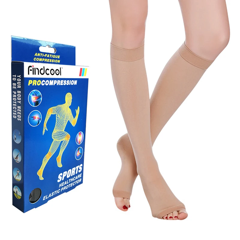 

Open Toe Knee High 20-30 mmHg Medical Compression Stockings(1 pair)