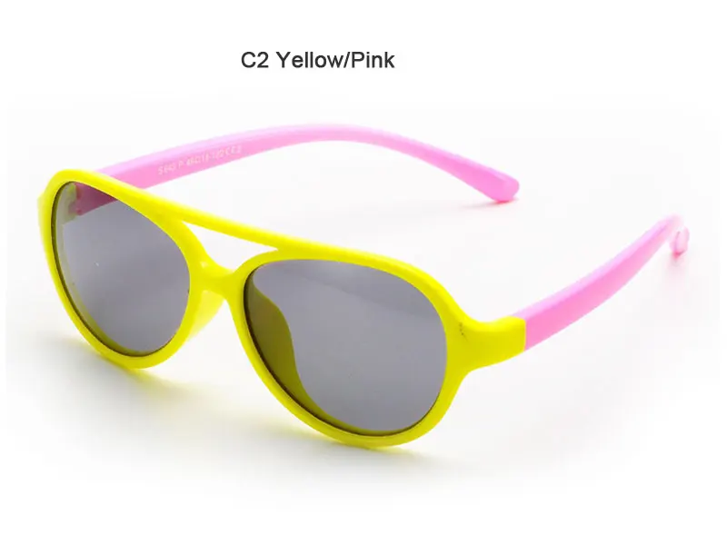SOZO Kids TAC поляризованные солнцезащитные очки TR90 Гибкая защитная рамка для мальчиков и девочек с двойным мостом модные очки детские оттенки - Цвет линз: 2