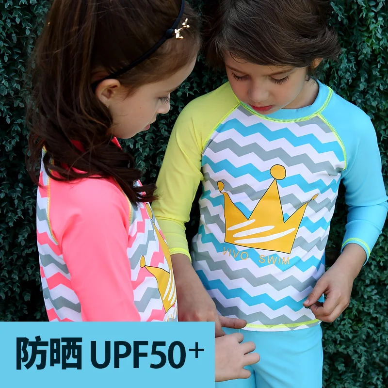 Купальный костюм для мальчиков и девочек UPF 50 + комплект с защитой от