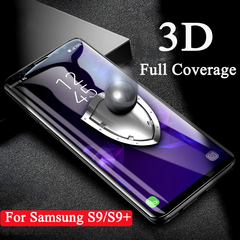 3D полное изогнутое закаленное стекло для Samsung S6 S7 S8 S9 Edge Plus Note 9 Защитная пленка