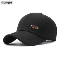 siloqin 2019 new spring middle aged mens cotton baseball cap simple fashion snapback caps for men adjustable size tongue cap