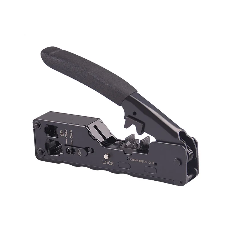 1 set high quality network telecom crimping tool for rj45 rj11 cat7 cat6a cat5 modular plugs metal plier crimper combo kit free global shipping