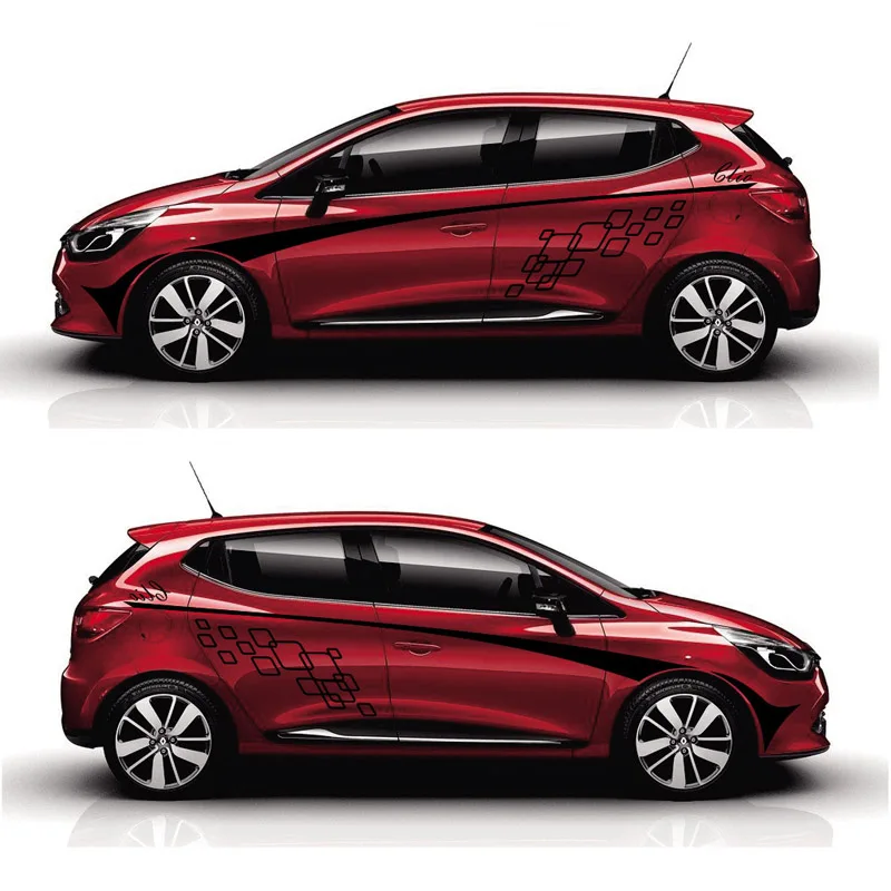 World Datong Sport Stripes автомобильные наклейки для Renault Clio индивидуальная наклейка с