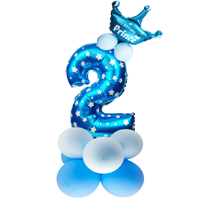 Number Balloon 2 Шар Цифра количество шар День Рождения украшения Дети шар 1-й воздушный шар на день рождения номер надувные цифры деко день рождения - Цвет: Number Balloon 2
