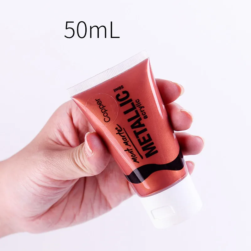 4 шт./компл. 50 мл акриловая краска цвета металлик для текстильного рисования