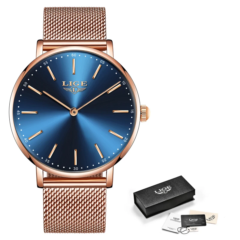 

LIGE Women Watch Mens Watches Top Brand Luxury Zegarek Damski Watch Women Watch Men Montre Femme Montre Homme Reloj Hombre+Box