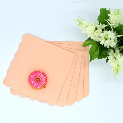 pink napkin 1 упаковка Европейский Дворцовый стиль розовый зеленый шевронная точка одноразовая посуда детский Декор для вечеринки в честь Дня рождения бумажная чашка пластина, нож и вилка - Цвет: pink napkin