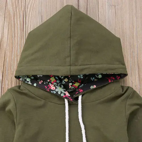 Осенние Топы с капюшоном для маленьких девочек и мальчиков комбинезон Толстовка