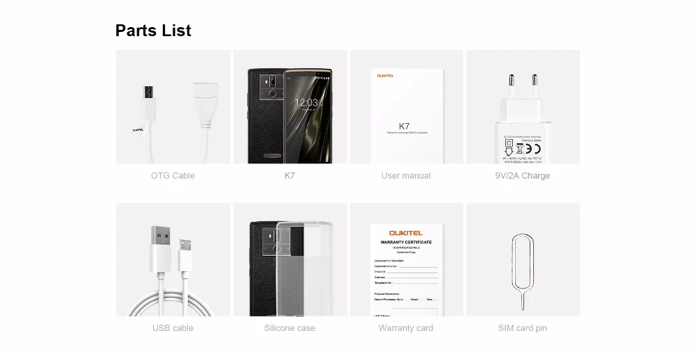 Oukitel K7 PRO смартфон с 6 дюймовым дисплеем восьмиядерным процессором MT6763 ОЗУ 4 Гб ПЗУ