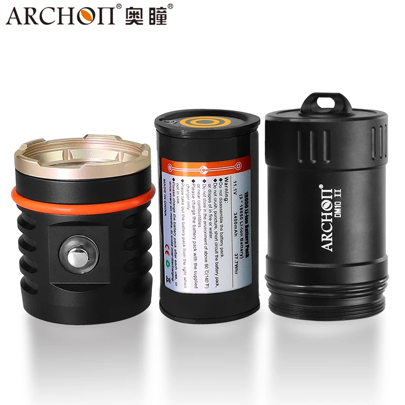 ARCHON DM10 II WM16 II Дайвинг видео Точечный светильник Макс 3500 люмен Красный 12 Вт УФ 12 Вт подводный 100 м водонепроницаемый Дайвинг светильник