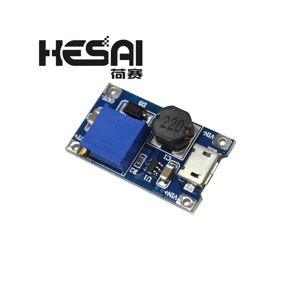 DC-DC регулируемый Повышающий Модуль 2A повышение пластина 2A Step Up Модуль с MICRO USB 2 V-24 V 5V 9V 12V 28V MT3608 LM2577