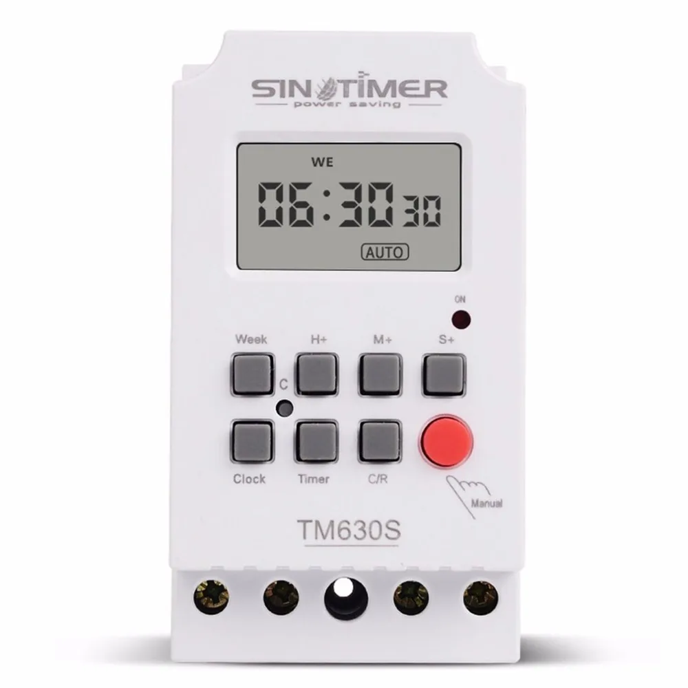 Цифровой программируемый таймер SINOTIMER TM630S-2 с интервалом 7 дней на неделю