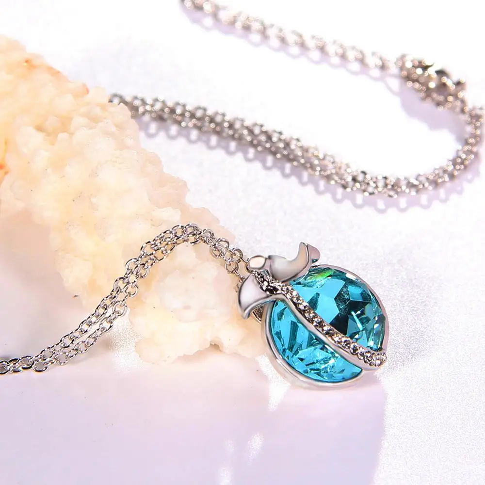 Ожерелья DEELAN с яблоками для женщин цепочка подвеской до ключицы очаровательное