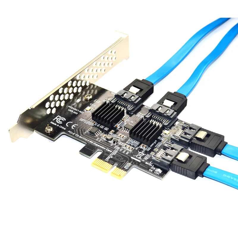 4 порта SATA 3 0 для расширения PCIe карта PCI express e адаптер конвертер постоянного тока с