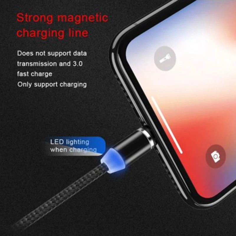 UGI 1 м 2 3 микро USB кабель для зарядки LED 360 Круглый Магнитный адаптер зарядное