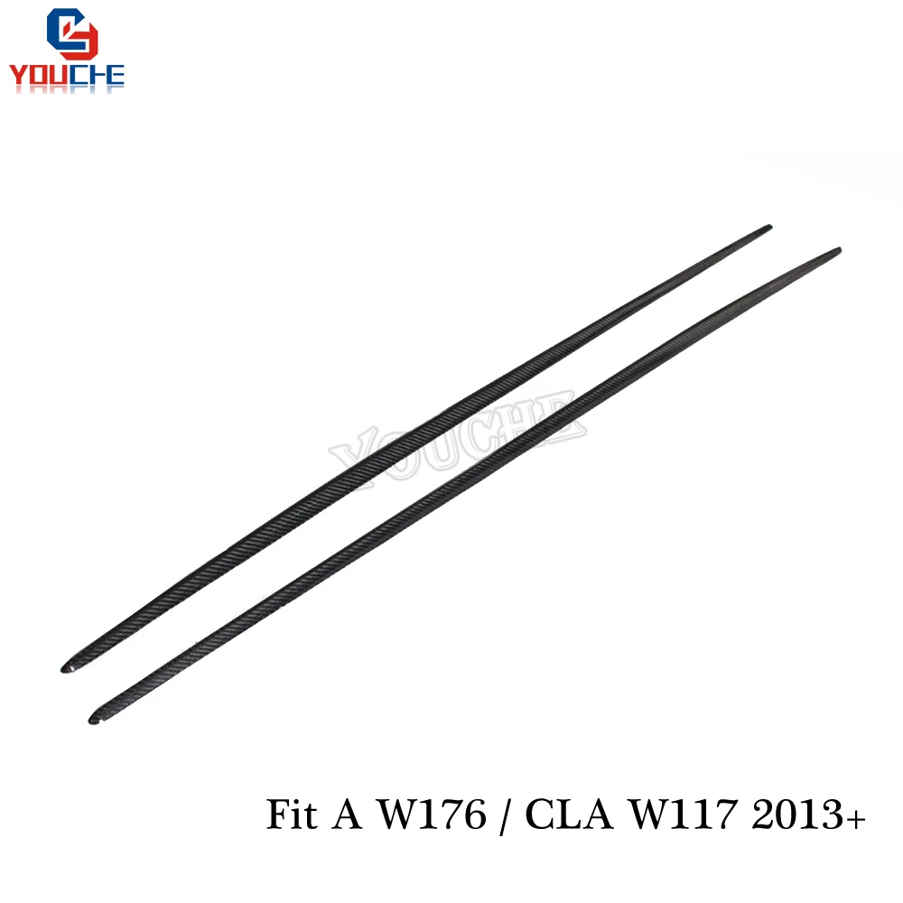 OEM углеродное волокно боковая юбка бампер для Mercedes W176 A класс CLA W117 2013-настоящее