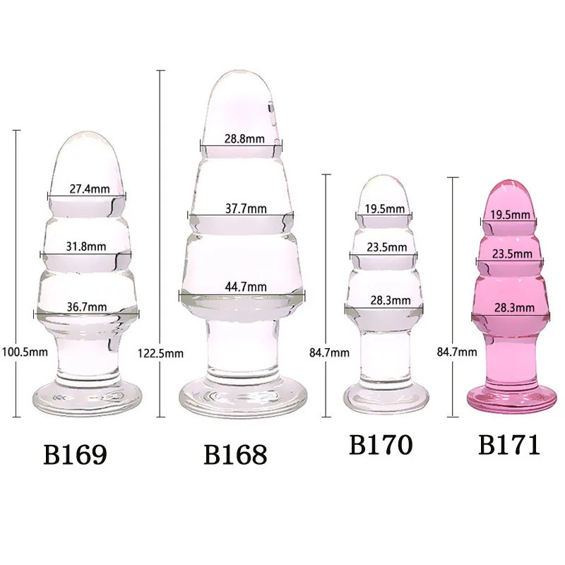 Взрослый расширитель мастурбатор Стекло Анальная пробка секс-игрушки для мужчин