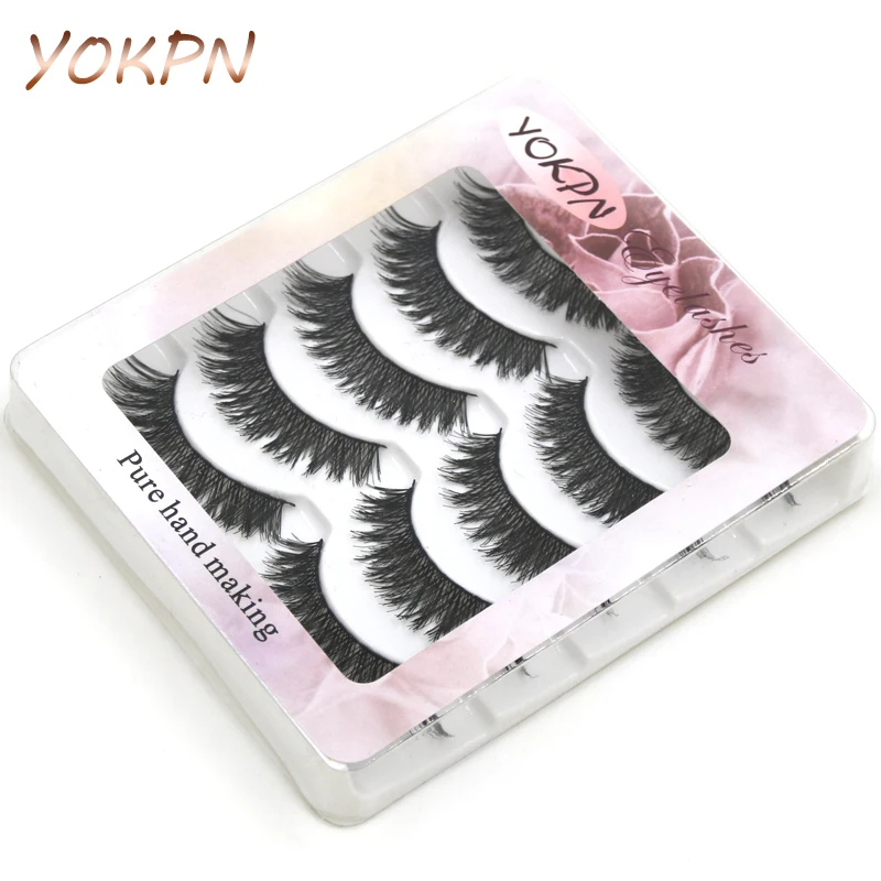 Натуральные Толстые Накладные ресницы YOKPN короткий параграф ежедневный макияж