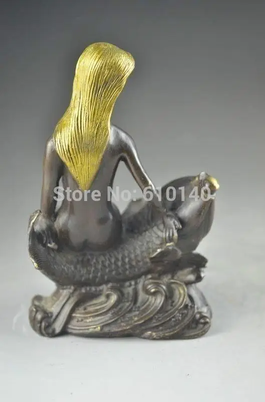 Chinese bronze statue of type restoring ancient ways mermaid | Дом и сад