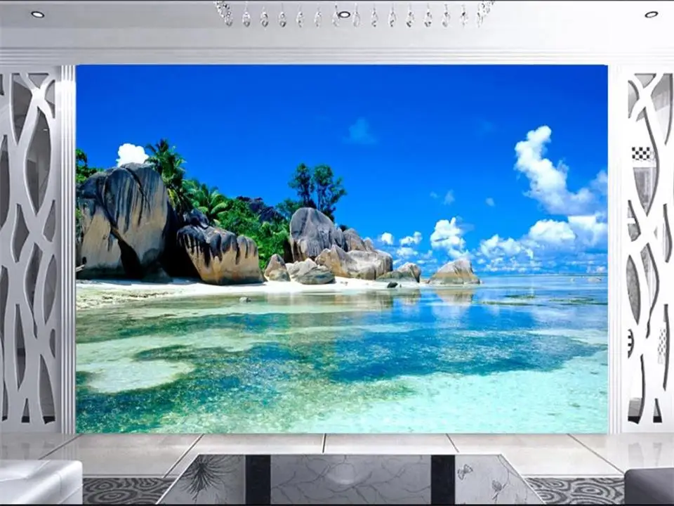 Настенные нетканые обои на заказ 3D фотообои для гостиной фона телевизора дивана