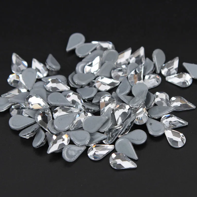 NEW! AAA Grade High quality Crystal Clear 30/100pcs 30 shape hot-fix/glue on Rhinestone for Nail art garments Free shipping | Дом и сад