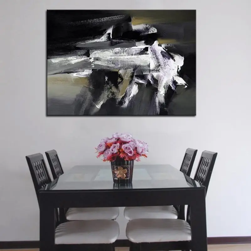 2016 новейший дизайн Горячая продажа 100% ручная роспись простой акриловый черный