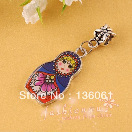 Эмалированный сплав Матрешка Русская кукла кулон из бисера цветочный этнический