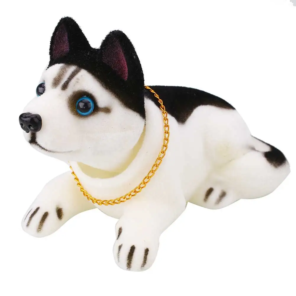 husky Автомобильный стиль, кивая, Двигающаяся Собачья голова, Приборная панель автомобиля, домашний декор, кукла, подарок, игрушка, украшения - Название цвета: husky