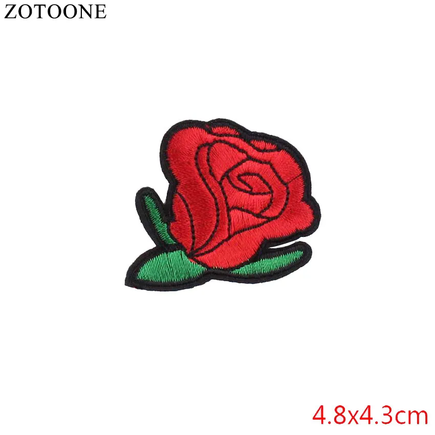 ZOTOONE патч для одежды 1 шт. большой красный цветок розы вышитый патч DIY Железо На пришить ткань ремонт одежды для свадьбы патч
