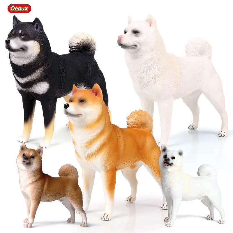 Oenux 5 sztuk klasyczny piękny japonia shiba inu model zwierzęcia Kawaii duży dla zwierząt domowych Action Figures pcv śliczne kolekcja zabawki dla dzieci prezent
