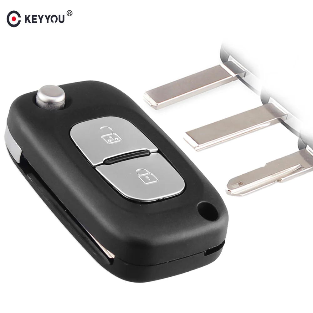 KEYYOU 2 кнопочный ключ автомобиля чехол дистанционный Складной автомобильный