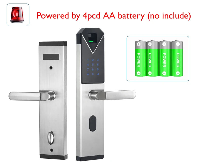 

Electronic Smart Door Lock Fingerprint+4 Cards+2 Mechanical Keys Keyless Code Lock Smart Entry Office Home