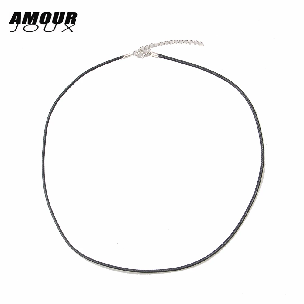 Модная черная подвеска 43 см цепочка с 5 расширением для женщин и мужчин ювелирные