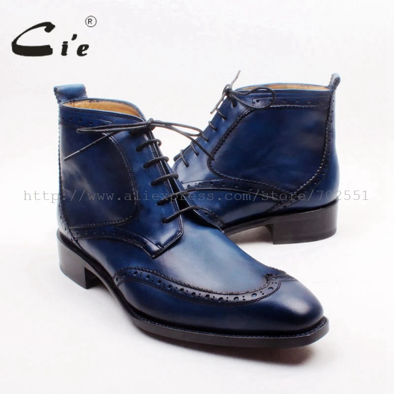 Мужские ботинки из 100% натуральной телячьей кожи на шнуровке|boots boots|boots menboots goodyear |