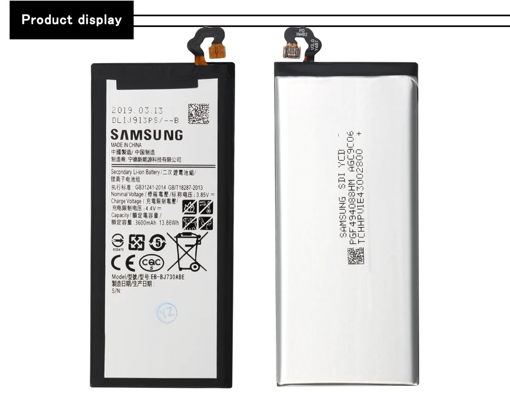 Samsung телефон Батарея 3600 мА/ч, EB-BJ730ABE для samsung Galaxy J7 Pro J730GM J730K SM-J730F SM-J730G SM-J730DS SM-J730FM
