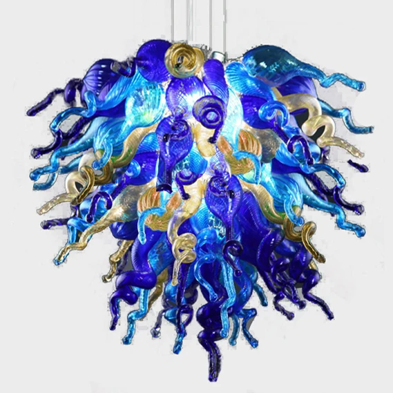 

AC 110v/240v LED Ceiling Chandelier Light Fixtures Hand Blown Glass Home Decorative Crystal Chandelier
