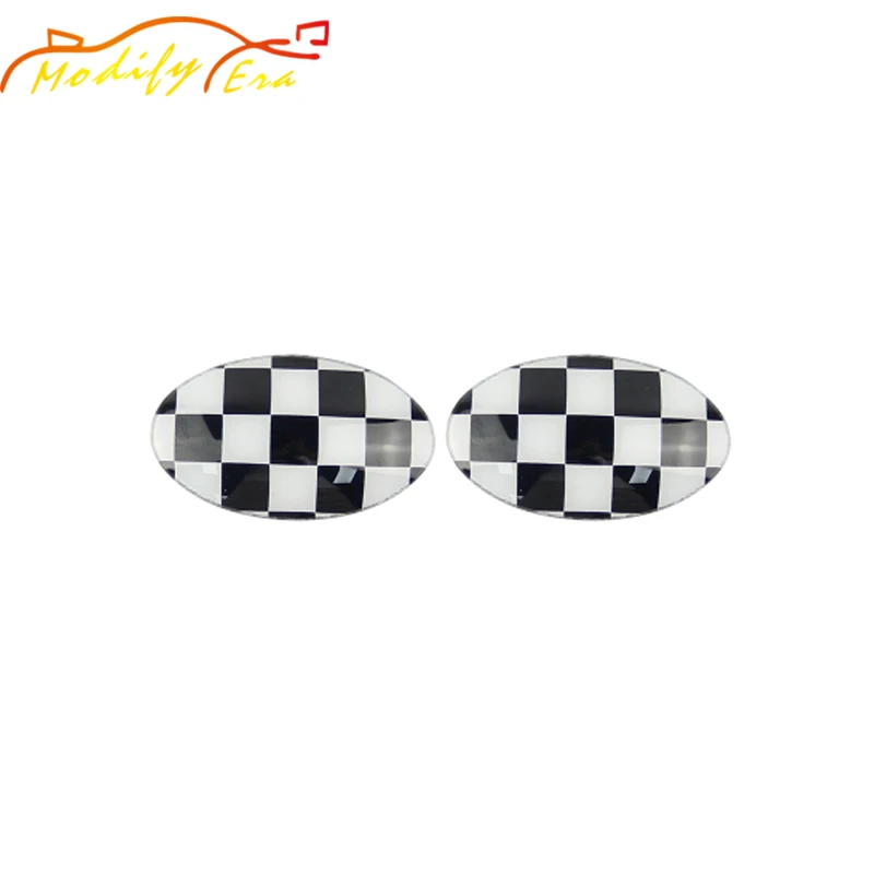 Checkered pattern Новинка, ручка переключения передач, чехол-накладка на голову для MINI Cooper F55 F56 F54 F57 F60, наклейки для автомобиля - Название цвета: Checkered pattern