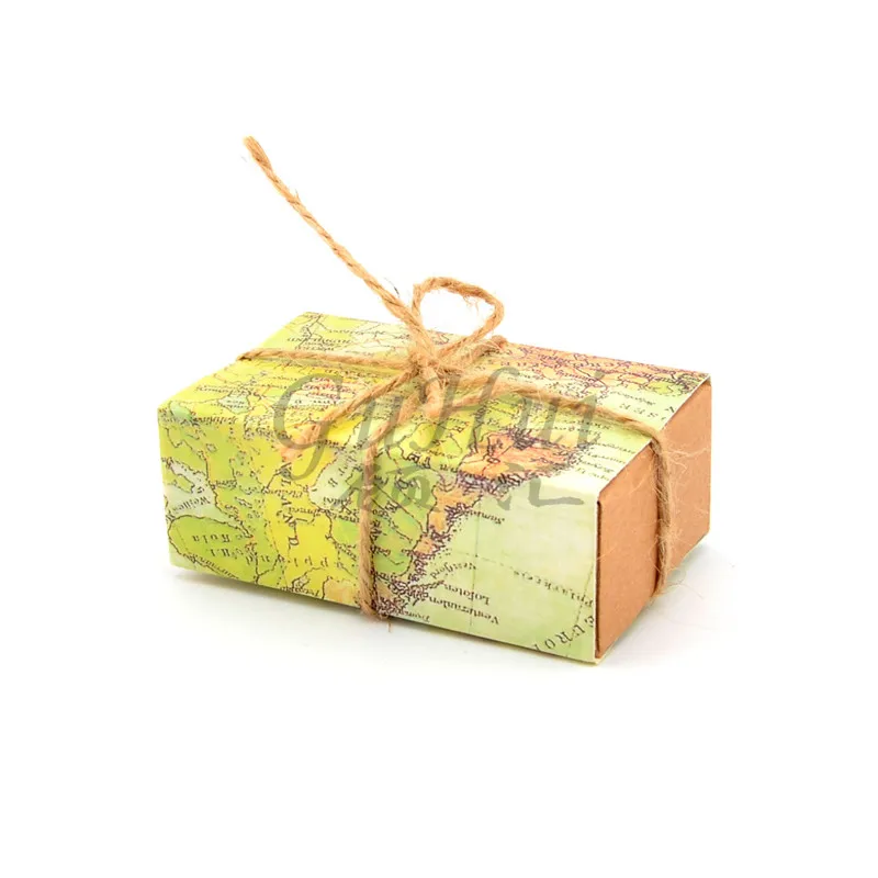 Карта мира коробки для конфет выдвижной ящик картонная упакованная коробка из